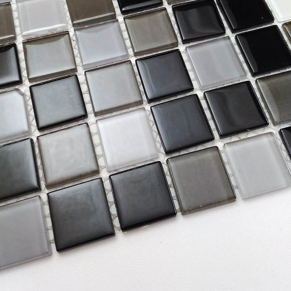Glass mosaic tiles, 25x25 mm, Monochrome