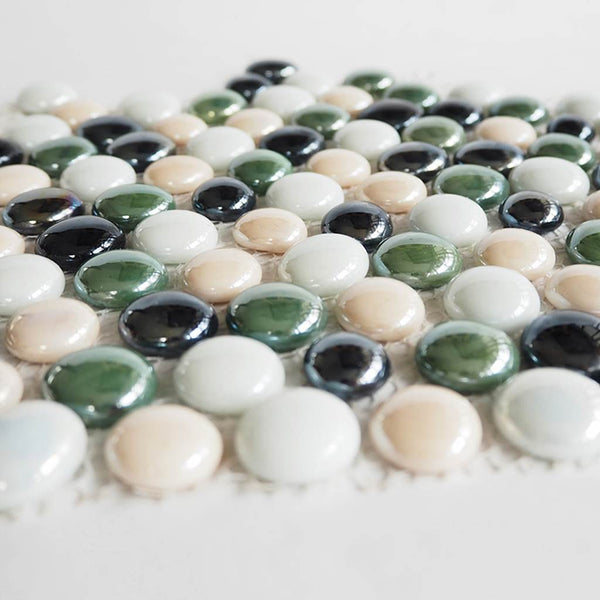 Glass mosaic tiles, Round pebbles 16mm to 20mm, Seabed