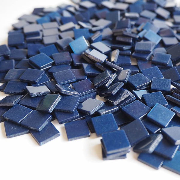 Resin mosaic tiles, 10x10 mm, Glossy DB Dark Blue