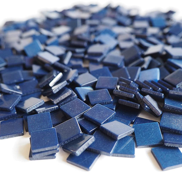 Resin mosaic tiles, 10x10 mm, Glossy DB Dark Blue