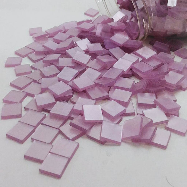 Resin mosaic tiles, 10x10 mm, Glossy LP Light Purple