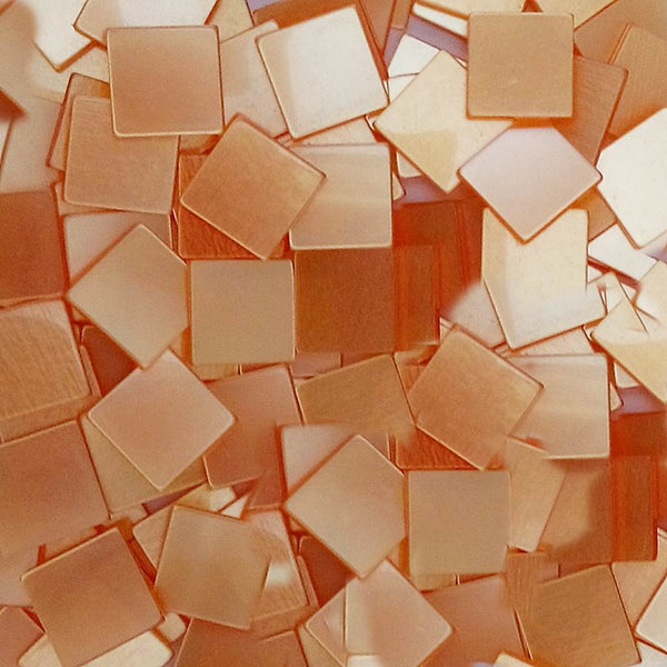 Resin mosaic tiles, 15x15 mm, Glossy LO Light Orange