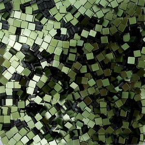Resin mosaic tiles, 5x5 mm, Glossy 433 Mosstone