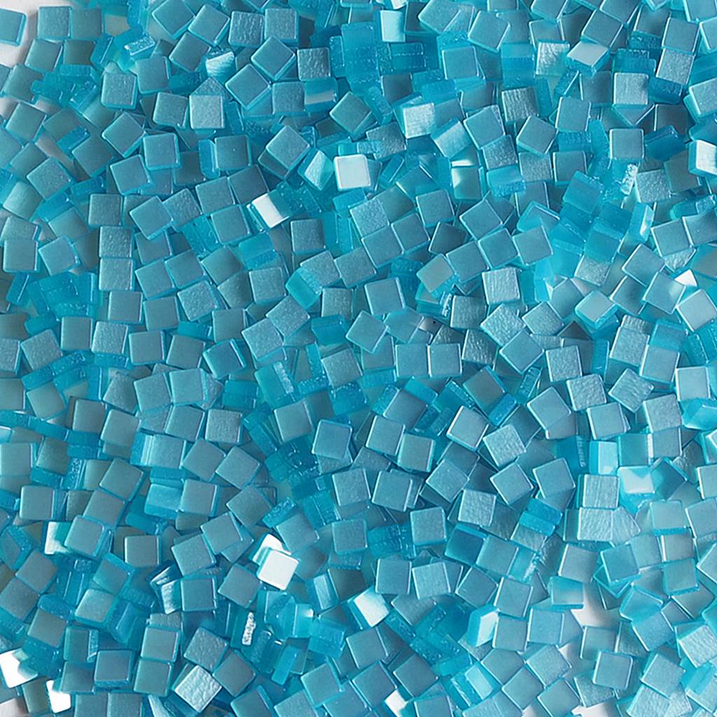 Resin mosaic tiles, 5x5 mm, Glossy 573 Ethereal Blue