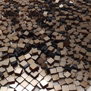 Resin mosaic tiles, 5x5 mm, Glossy 820 Brown Patina
