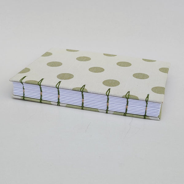 Handmade Coptic stitch binding - A5 book journal / Polka Dots