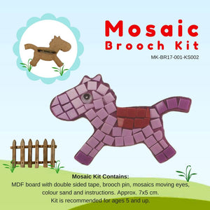 Mosaic brooch kit, Horse