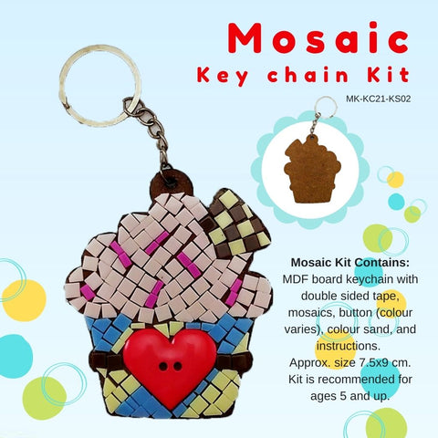 Mosaic key chain kit, Ice cream wafer