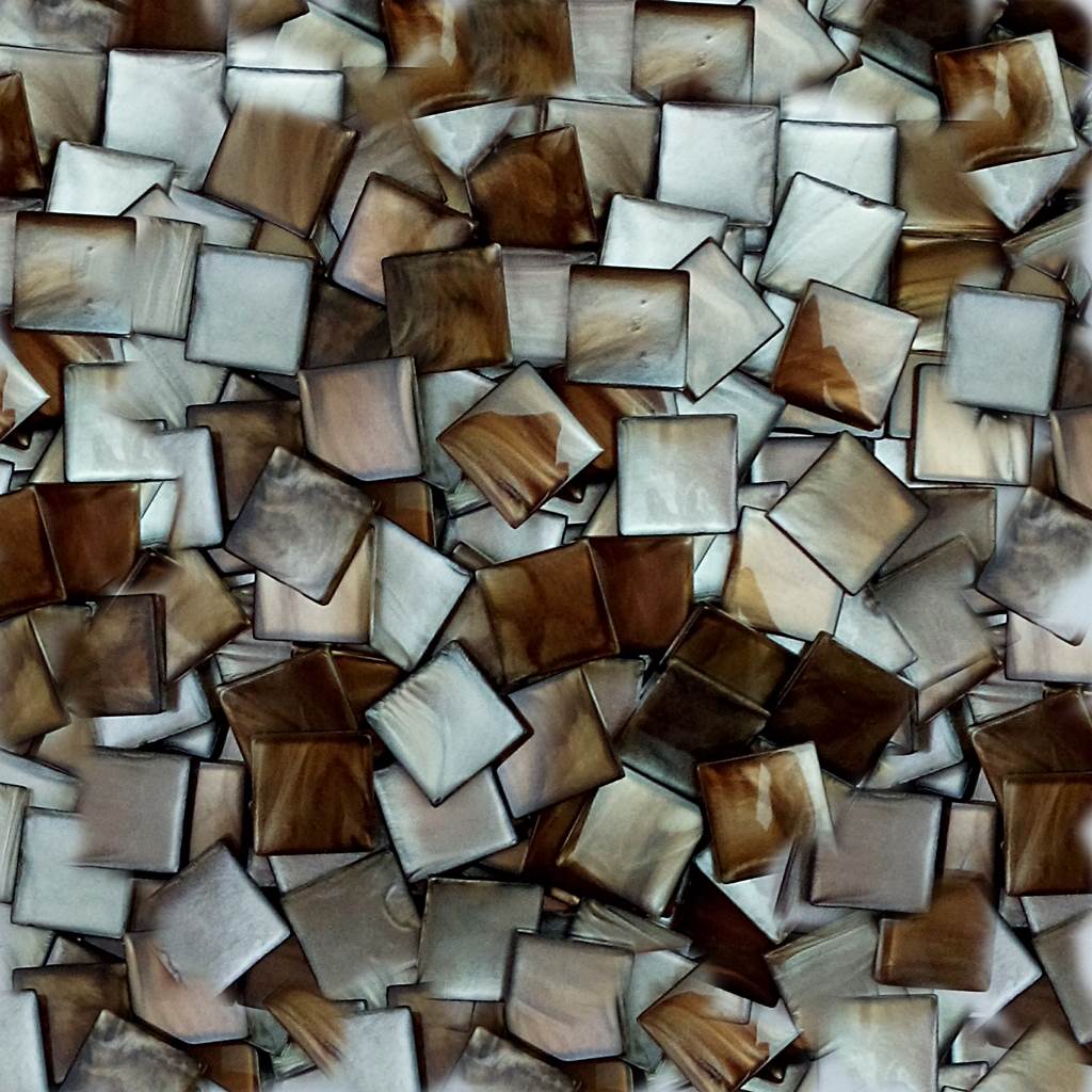 Resin mosaic tiles, 15x15 mm, Kerei 830 Otter