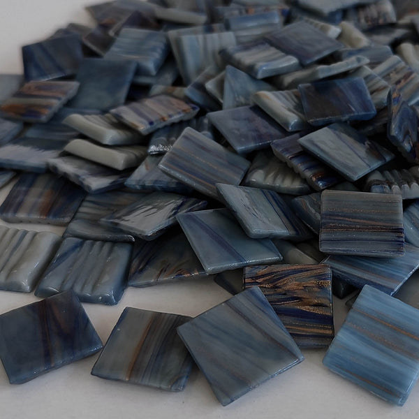 Vitreous glass mosaic tiles, 20x20 mm, Opaque Graymist