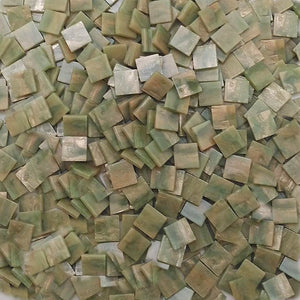 Resin mosaic tiles, 10x10 mm, Marble 406 Iceber Green