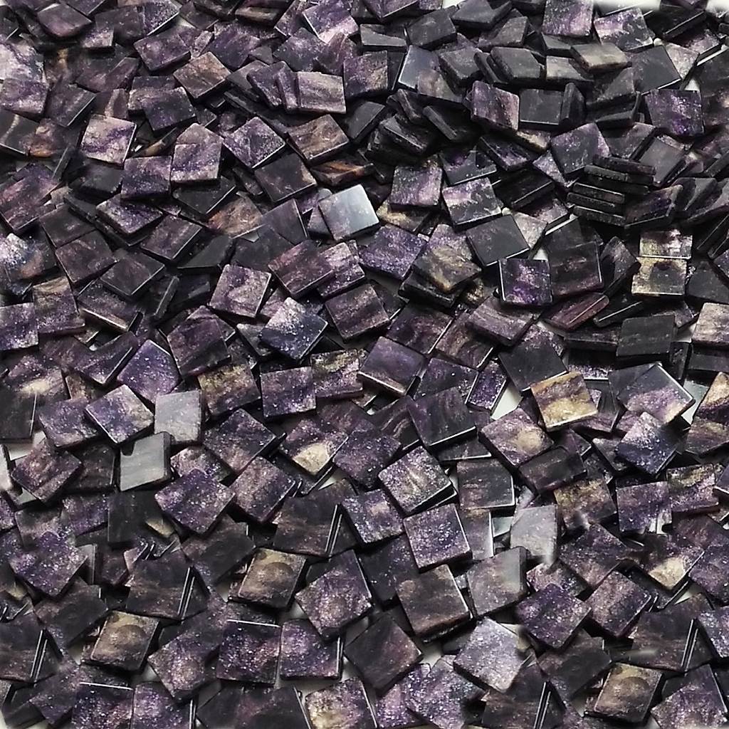 Resin mosaic tiles, 10x10 mm, Marble 662 Purple Velvet