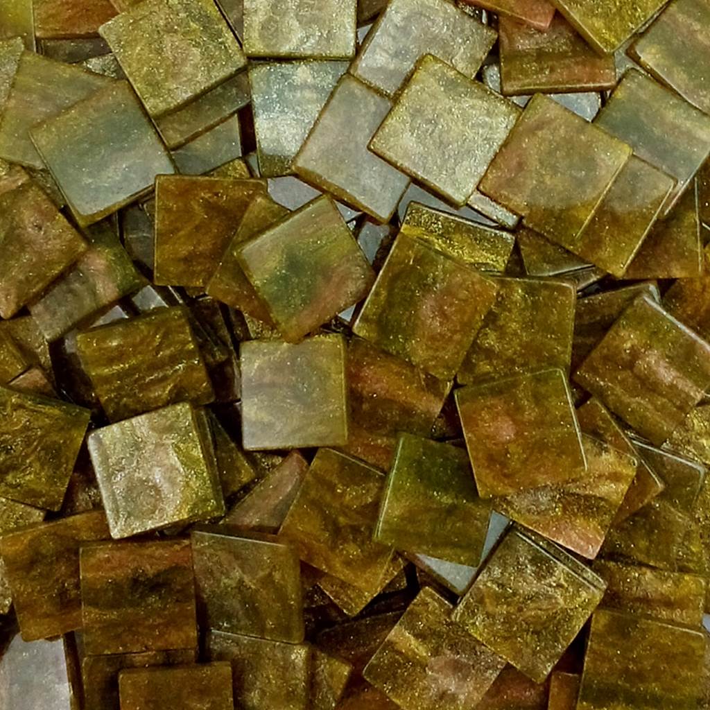 Resin mosaic tiles, 15x15 mm, Marble 101 Antiqua Moss