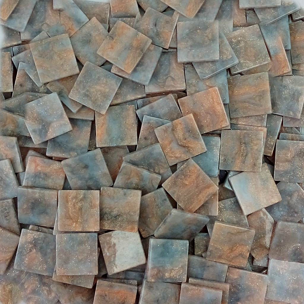 Resin mosaic tiles, 15x15 mm, Marble 904 Graymist