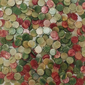 Resin mosaic tiles, Round 10 mm, Marble garden mixes