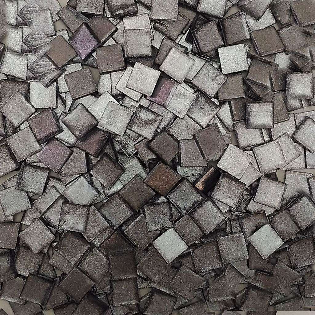 Resin mosaic tiles, 10x10 mm, Metallic 949 Smoke Pearl
