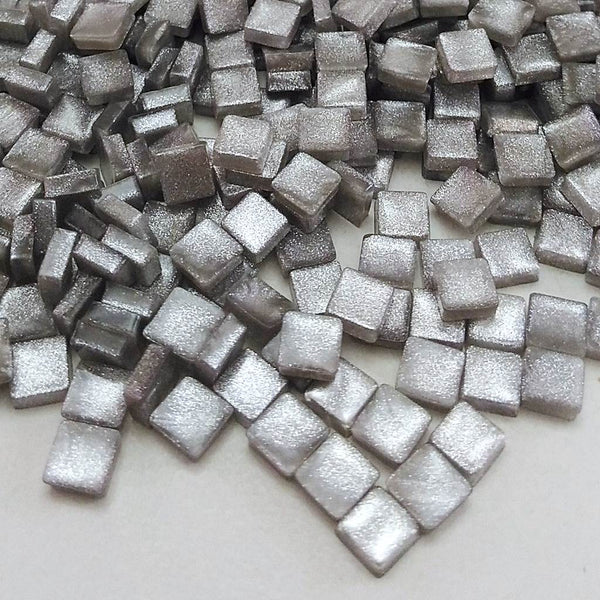 Resin mosaic tiles, 5x5 mm, Metallic 946 Silver