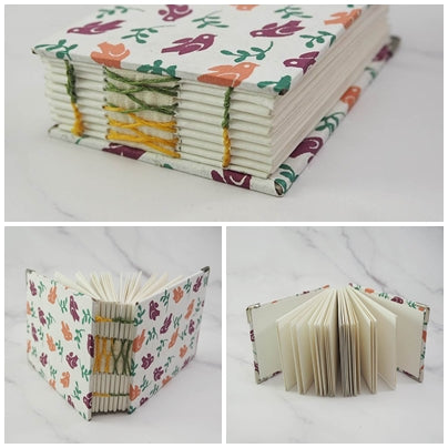 Handmade French stitch binding - Mini book journal