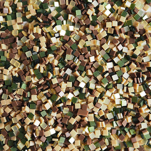 Resin mosaic tiles, 5x5 mm, Forest mixes
