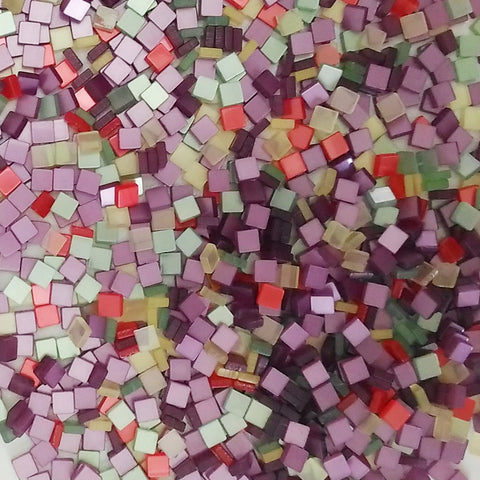 Resin mosaic tiles, 5x5 mm, Glossy Berries