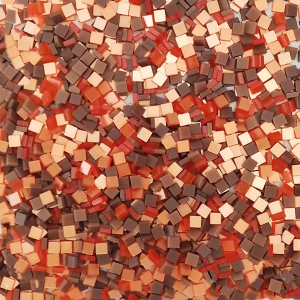 Resin mosaic tiles, 5x5 mm, Earth mixes