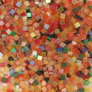 Resin mosaic tiles, 5x5 mm, Party theme mixes