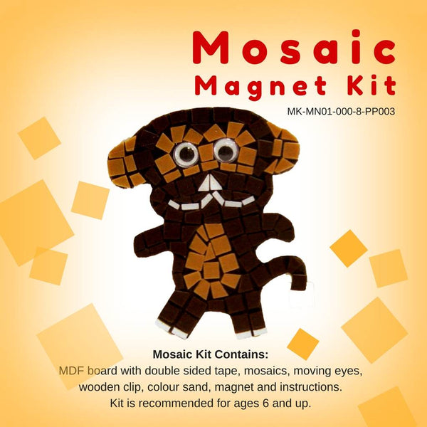 Mosaic magnet kit, Monkey