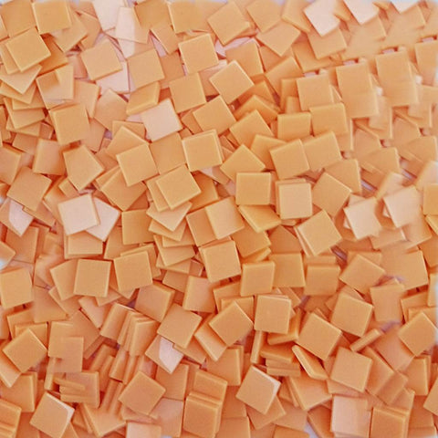 Resin mosaic tiles, 10x10 mm, Opaque 351 Buff Orange