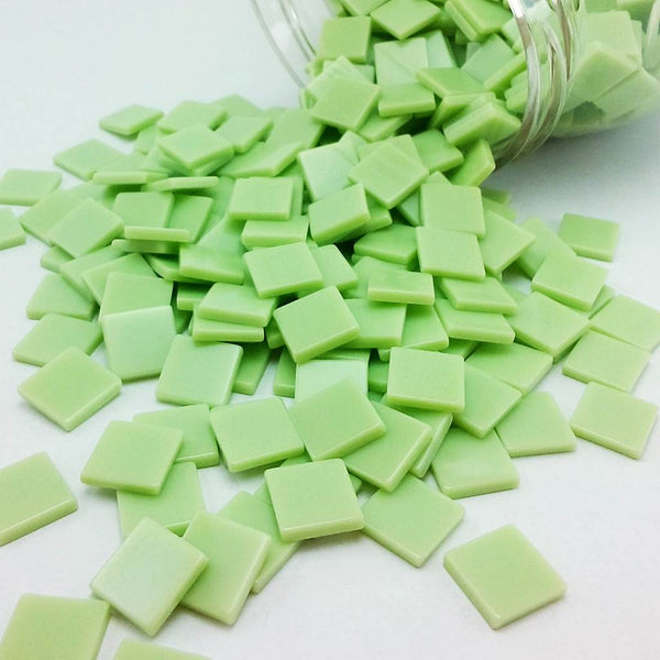 Resin mosaic tiles, 10x10 mm, Opaque 415 Nile Green