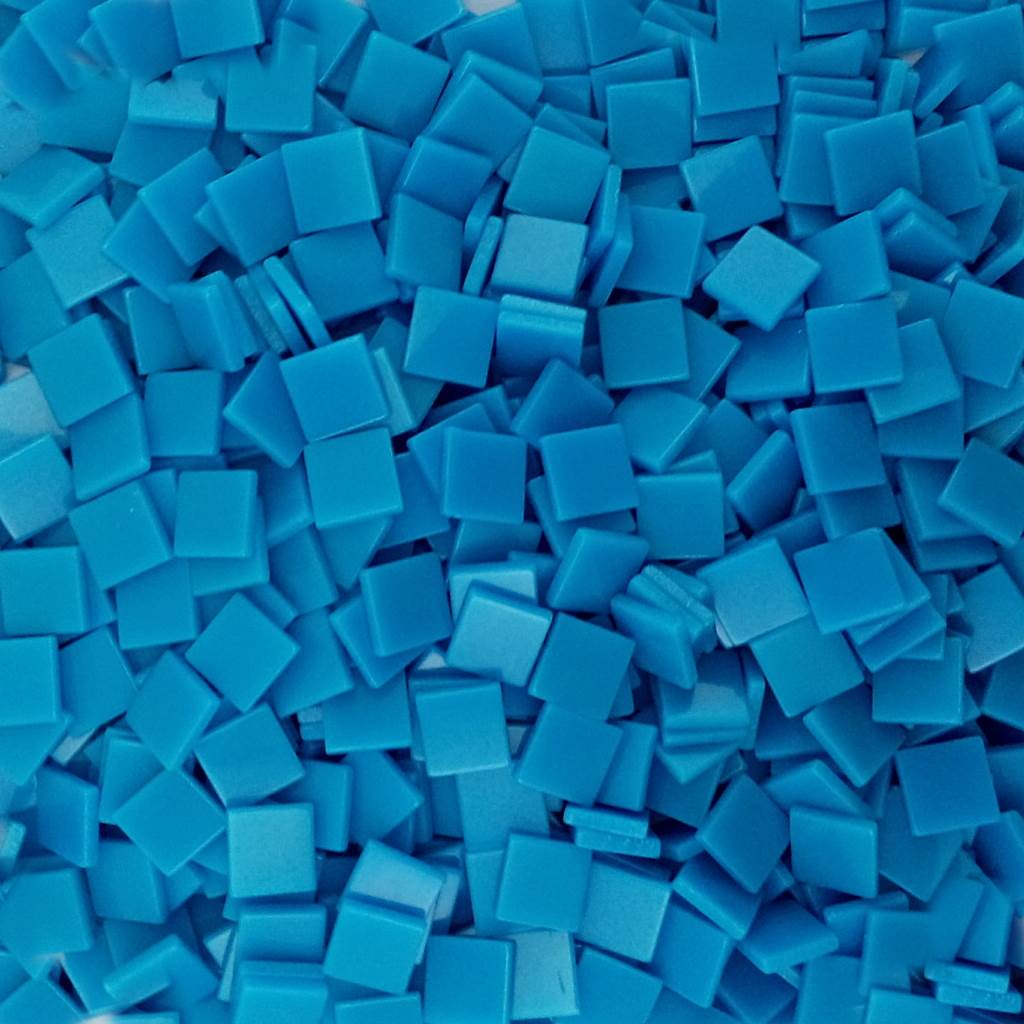 Resin mosaic tiles, 10x10 mm, Opaque 501 Norse Blue