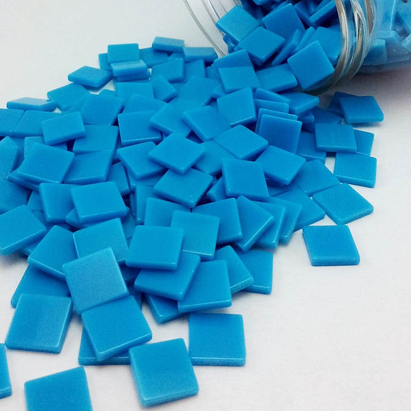 Resin mosaic tiles, 10x10 mm, Opaque 501 Norse Blue