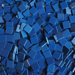 Resin mosaic tiles, 10x10 mm, Opaque 723 Ultramarine