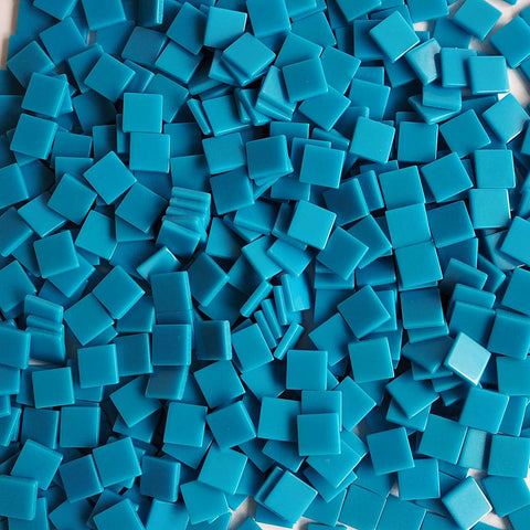 Resin mosaic tiles, 10x10 mm, Opaque Cemer Blue