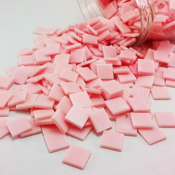 Resin mosaic tiles, 10x10 mm, Opaque 204 Baby Pink
