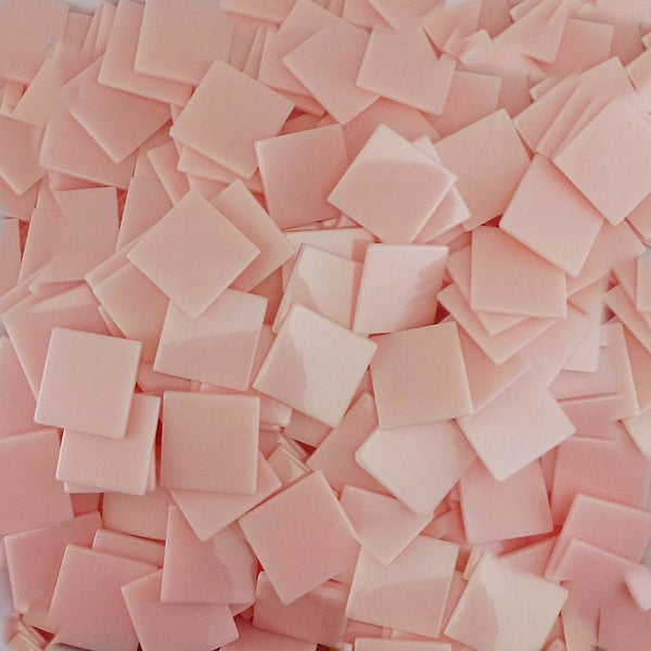 Resin mosaic tiles, 20x20 mm, Opaque 204 Baby Pink