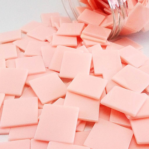 Resin mosaic tiles, 20x20 mm, Opaque 204 Baby Pink