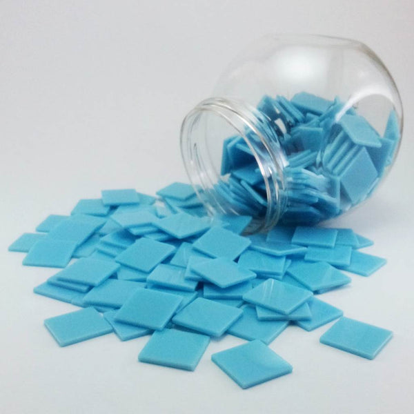 Resin mosaic tiles, 20x20 mm, Opaque 573 Ethereal Blue
