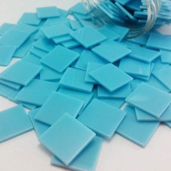 Resin mosaic tiles, 20x20 mm, Opaque 573 Ethereal Blue