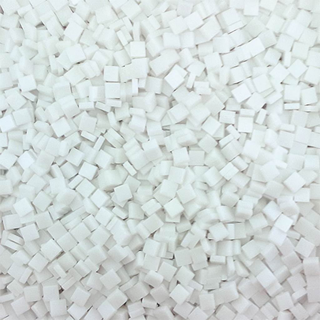 Resin mosaic tiles, 5x5 mm, Opaque 010 White
