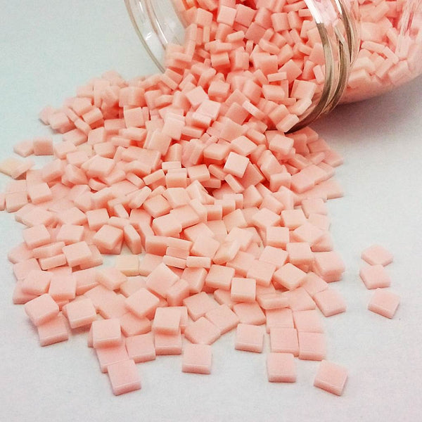Resin mosaic tiles, 5x5 mm, Opaque 204 Baby Pink