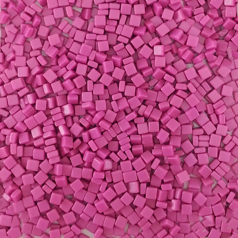Resin mosaic tiles, 5x5 mm, Thickness 3mm, Opaque, Sacket Pink