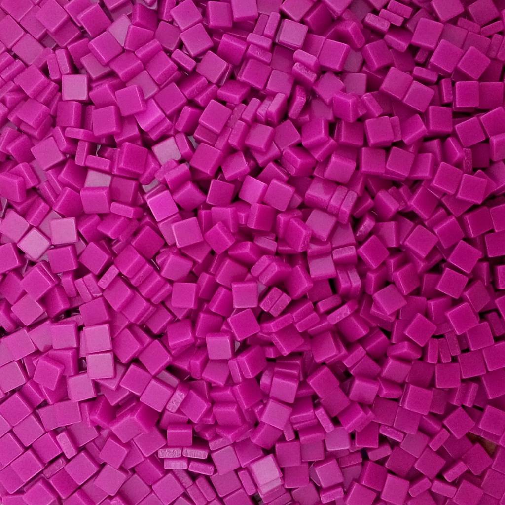 Resin mosaic tiles, 5x5 mm, Opaque 262 Phlox Pink