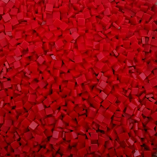 Resin mosaic tiles, 5x5 mm, Opaque 317 Scarlet