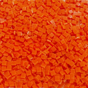 Resin mosaic tiles, 5x5 mm, Opaque 363 Flame Orange