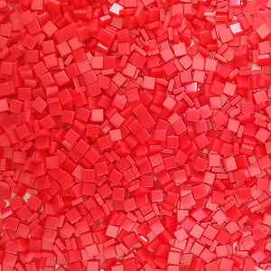 Resin mosaic tiles, 5x5 mm, Opaque 379 Mandarin Red