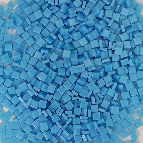 Resin mosaic tiles, 5x5 mm, Opaque 573 Ethereal Blue
