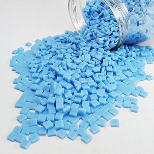 Resin mosaic tiles, 5x5 mm, Opaque 573 Ethereal Blue