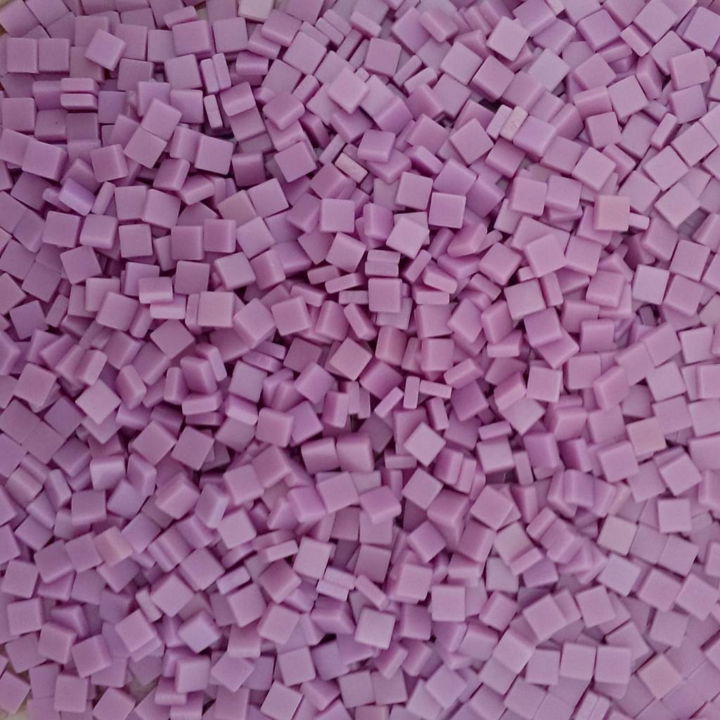 Resin mosaic tiles, 5x5 mm, Opaque 616 Sheer Lilac