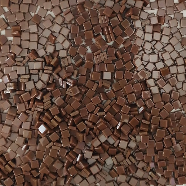 Resin mosaic tiles, 5x5 mm, Opaque 820 Brown Patina