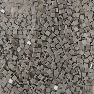 Resin mosaic tiles, 5x5 mm, Opaque 962 Ash